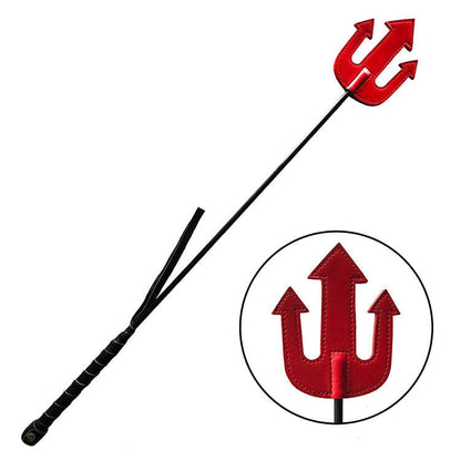 Rouge Whip/Flogger/Paddle Devils Riding Crop 24" - Red