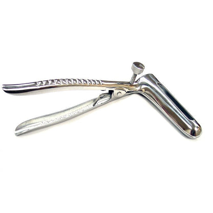 Metal medical device on a white background
