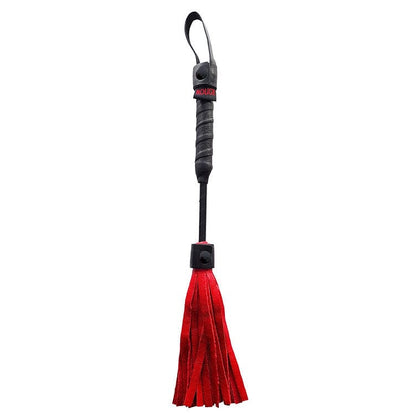 Rouge Whip/Flogger/Paddle Mini Leather Flogger 10" - Red