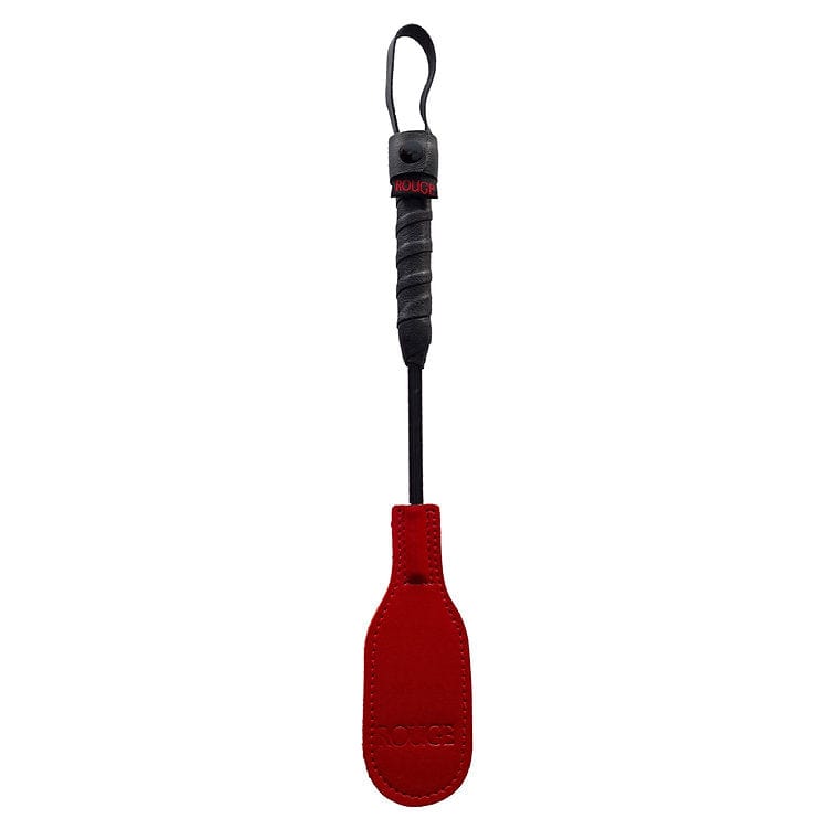 Rouge Whip/Flogger/Paddle Mini Leather Oval Paddle Crop 10" - Red