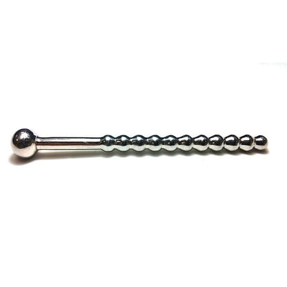 Rouge Fetish Satinless Steel Beaded Hollow Urethral Sound with Stopper