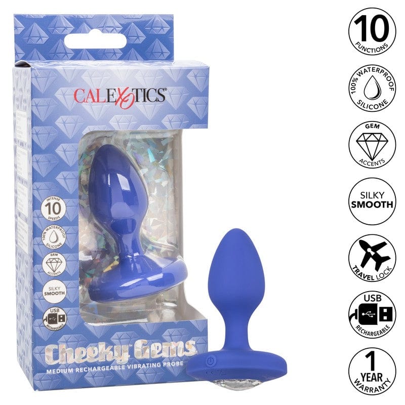 CalExotics Cheeky Gem Vibrating Probe Medium - XOXTOYS