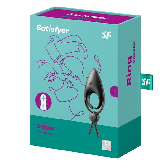 Satisfyer Cock Rings Black Satisfyer Sniper Ring Vibrator