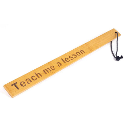 Spartacus Bamboo Paddle Ruler - Teach Me A Lesson