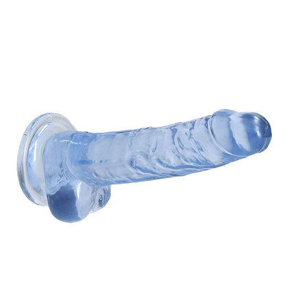 Shots Blue Shots RealRock 7″ Realistic Crystal Clear Dildo with Balls