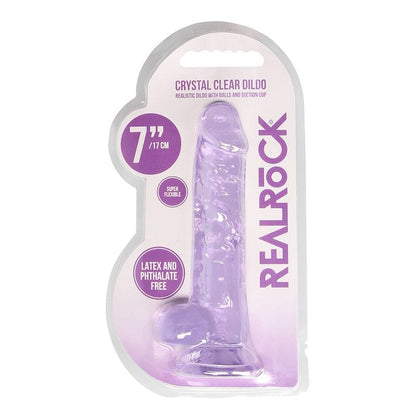 Shots Shots RealRock 7″ Realistic Crystal Clear Dildo with Balls