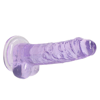 Shots Purple Shots RealRock 7″ Realistic Crystal Clear Dildo with Balls