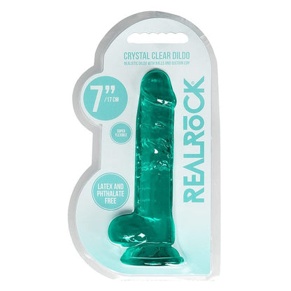 Shots Shots RealRock 7″ Realistic Crystal Clear Dildo with Balls