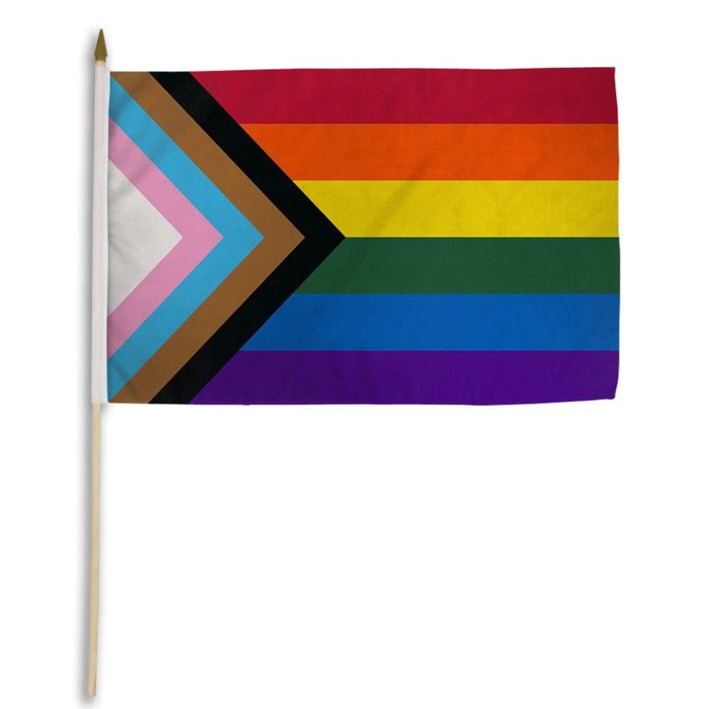 Flags Importer Pride Flags Flags Importer 12" x 18" Progress Stick Pride Flag