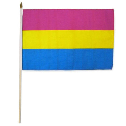 Flags Importer Pride Flags Flags Importer 12" x 18" Pansexual Stick Pride Flag