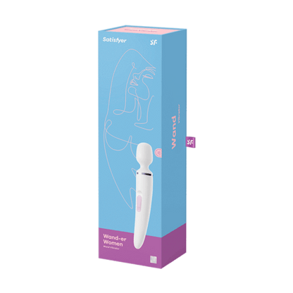 Satisfyer Wand Vibrators White/Chrome Satisfyer Wand-er Woman