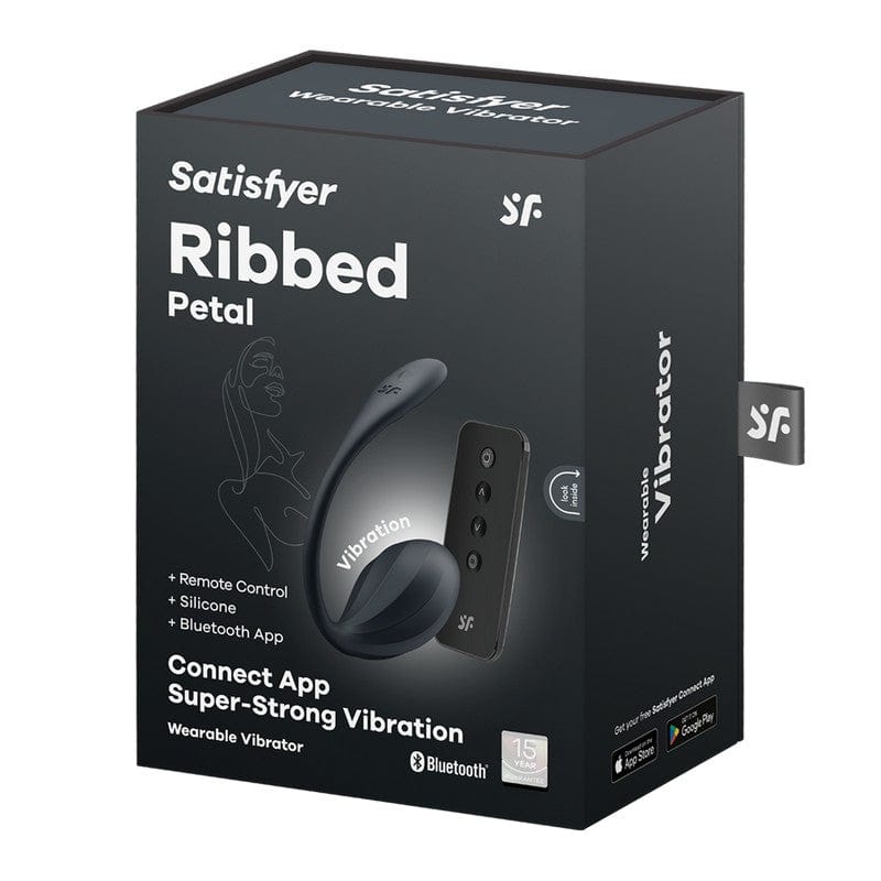 Satisfyer Vibrators Black Satisfyer Ribbed Petal Wearable Vibrator