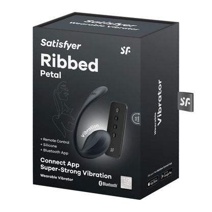 Satisfyer Vibrators Black Satisfyer Ribbed Petal Wearable Vibrator