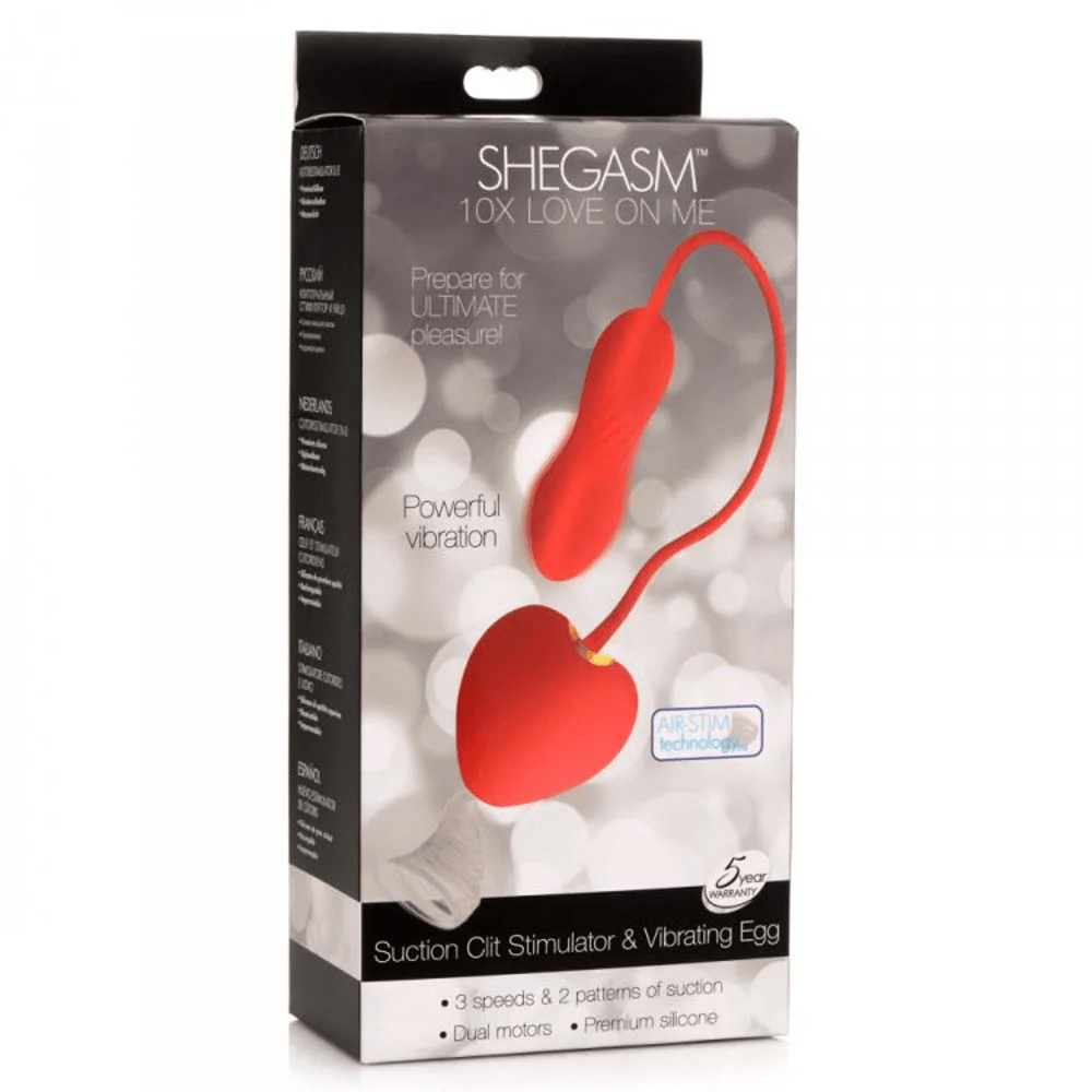 Shegasm Clitoral Stimulators Shegasm 10X Love On Me Suction Clit Stimulator & Vibrating Egg