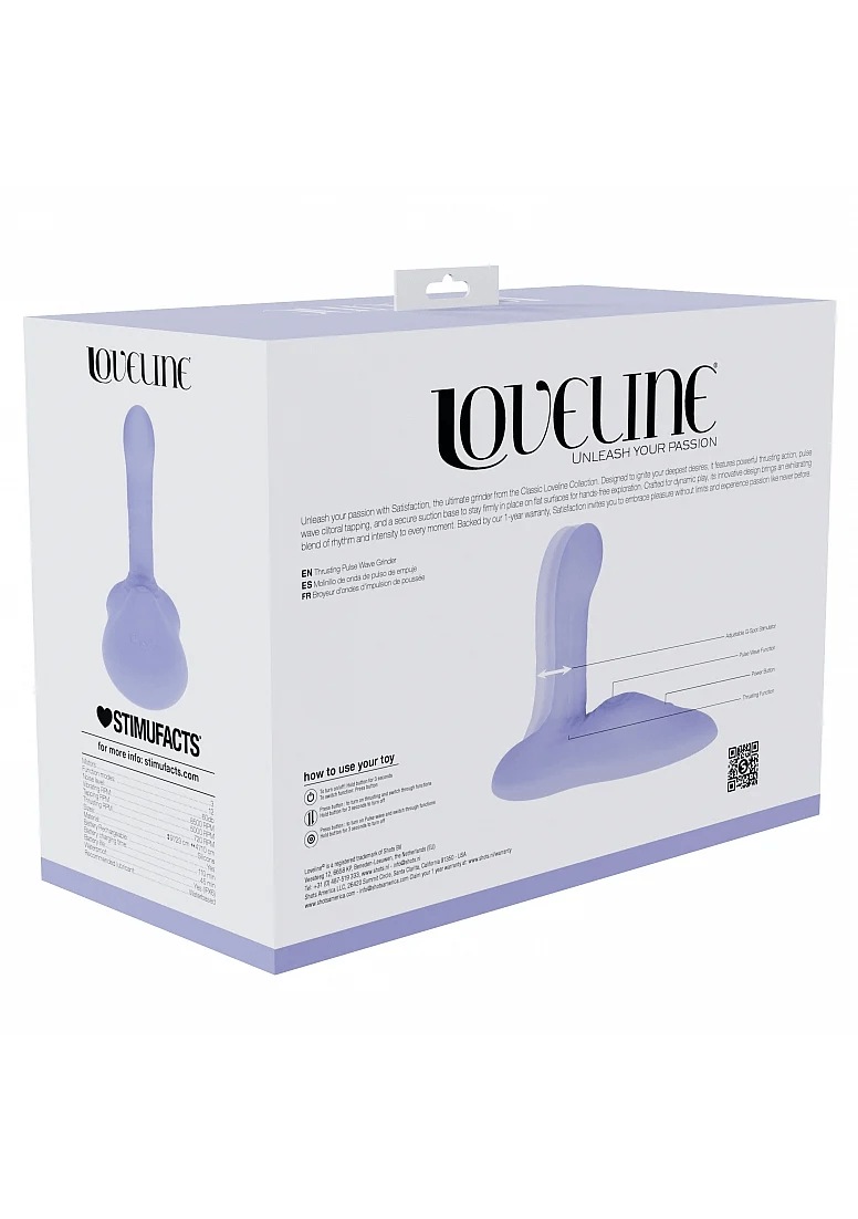 Shots Vibrator Shots Toys Loveline Satisfaction Thrusting Pulse Wave Grinder