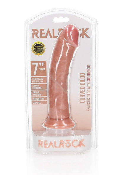 Shots Dildo Shots Toys RealRock Curved Realistic 7" Dildo with Suction Cup
