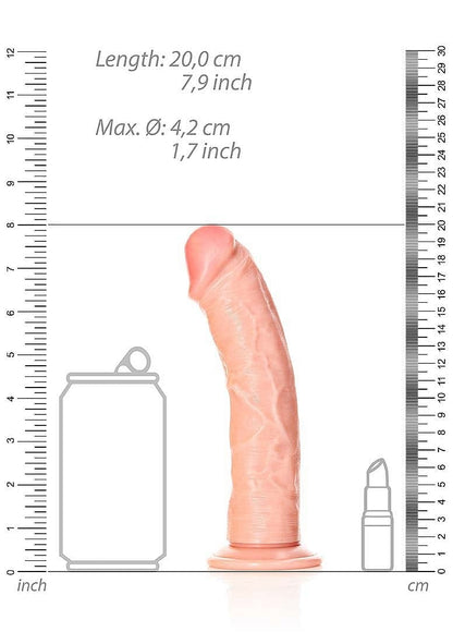 Shots Dildo Shots Toys RealRock Curved Realistic 7" Dildo with Suction Cup