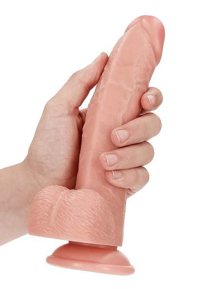 Shots Dildo Shots Toys RealRock Curved Realistic 8" Dildo with Balls