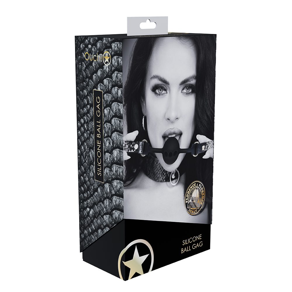 Shots Black Ouch! Florence Collection Silicone Ball Gag Box