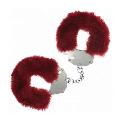 Shots Burgundy Shots Ouch! Heavy-Duty Fluffy Cuffs