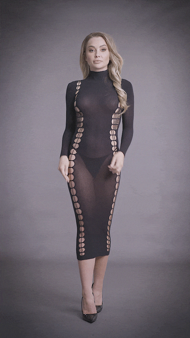 Shots Shots Le Désir Shade Carme Black Turtleneck Dress