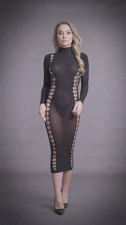 Shots Shots Le Désir Shade Carme Black Turtleneck Dress