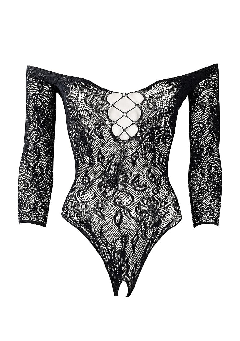 Shots Shots Le Désir Wonder Rhinestone Black Body Suit