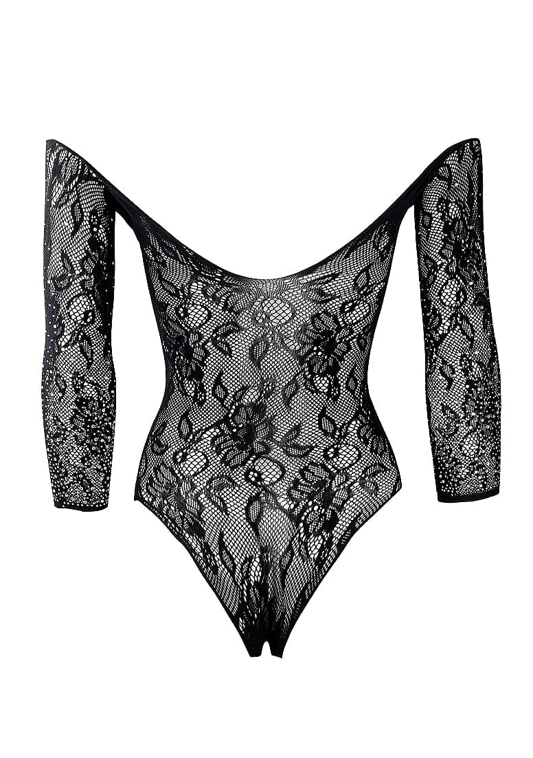 Shots Shots Le Désir Wonder Rhinestone Black Body Suit