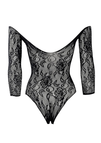 Shots Shots Le Désir Wonder Rhinestone Black Body Suit
