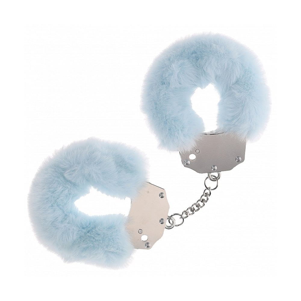 Shots Powder Blue Shots Ouch! Heavy-Duty Fluffy Cuffs