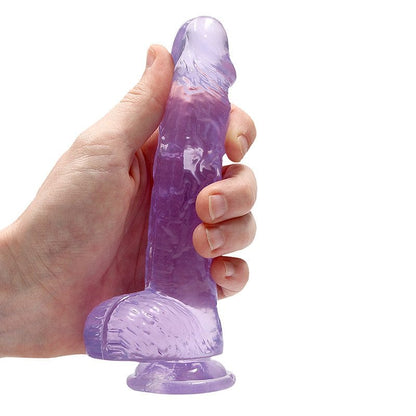 Shots Shots RealRock 6″ Realistic Crystal Clear Dildo with Balls