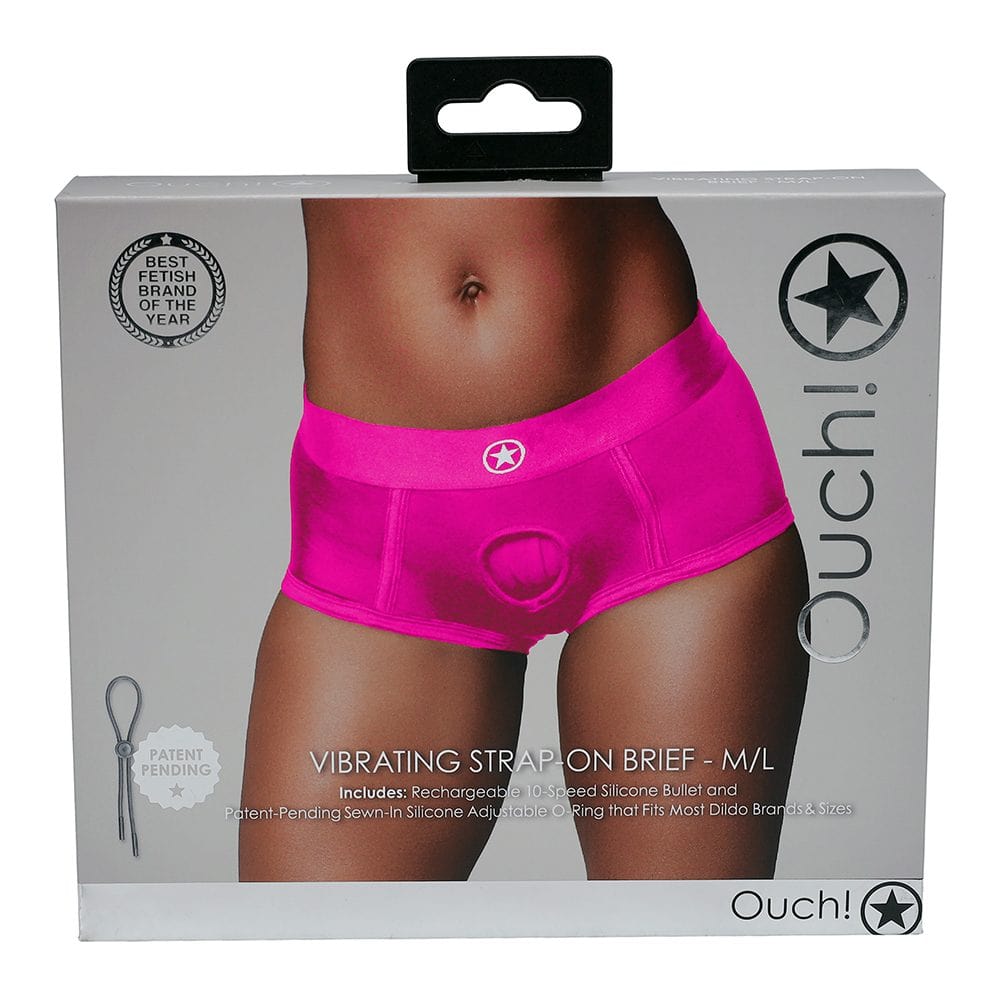 Shots Pink Shots Ouch! Strap-On Vibrating Brief