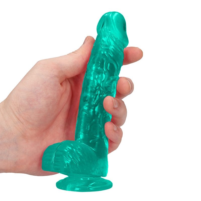 Shots Shots RealRock 6″ Realistic Crystal Clear Dildo with Balls