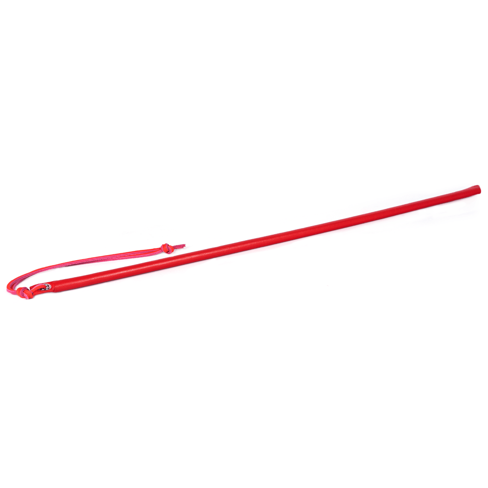 Spartacus Leather Wrapped Cane 24" Red