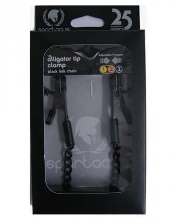 Spartacus Nipple Clamps Spartacus Alligator Tip Clamp Black Link Chain