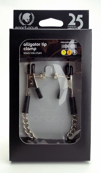 Spartacus Nipple Clamps Spartacus Alligator Tip Clamp Black Link Chain