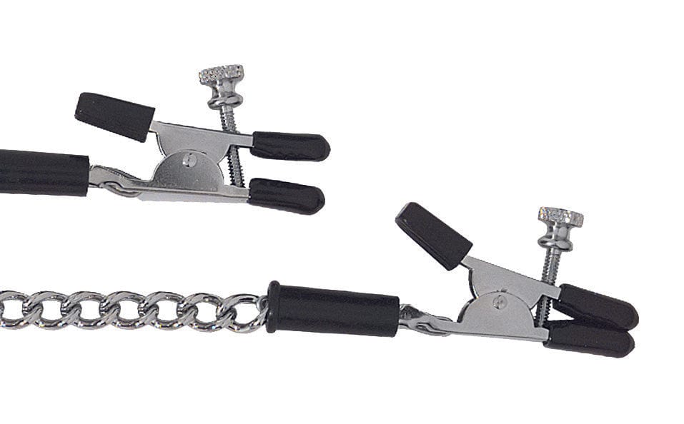 Spartacus Nipple Clamps Spartacus Alligator Tip Clamp Black Link Chain