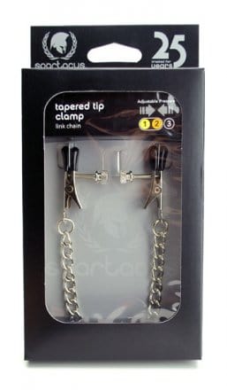 Spartacus Nipple Clamps Spartacus Tapered Tip Clamp Link Chain