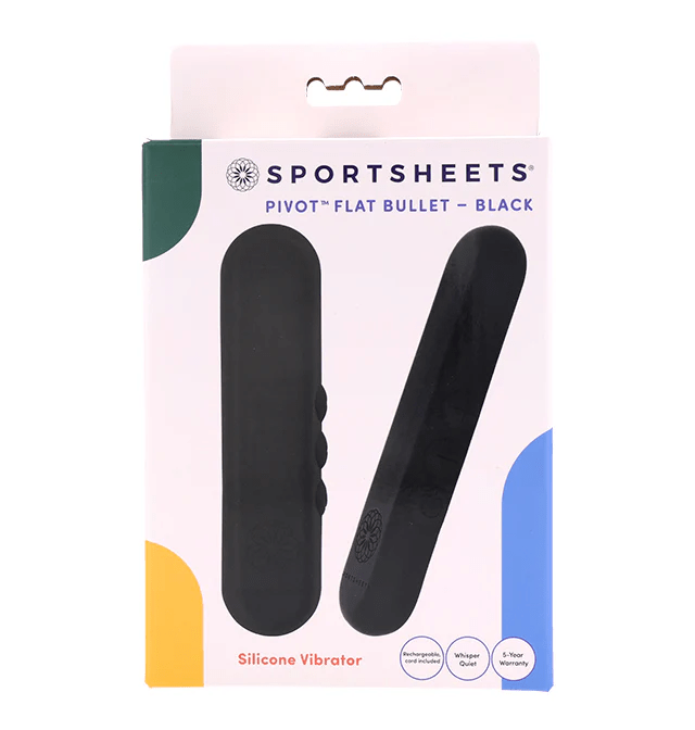 Sportsheets Vibrators Black Sportsheets Pivot Flat Bullet