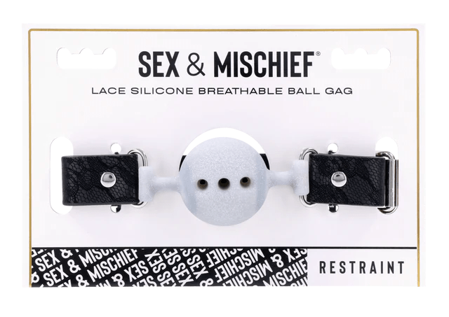 Sportsheets Ball Gags Sportsheets Sex & Mischief Lace Silicone Breathable Ball Gag