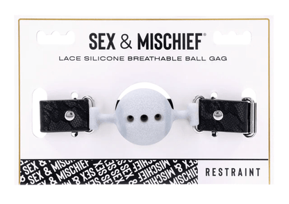 Sportsheets Ball Gags Sportsheets Sex & Mischief Lace Silicone Breathable Ball Gag