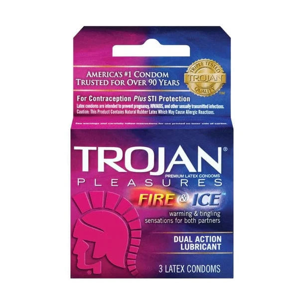 Trojan Trojans Pleasures Fire & Ice Condoms