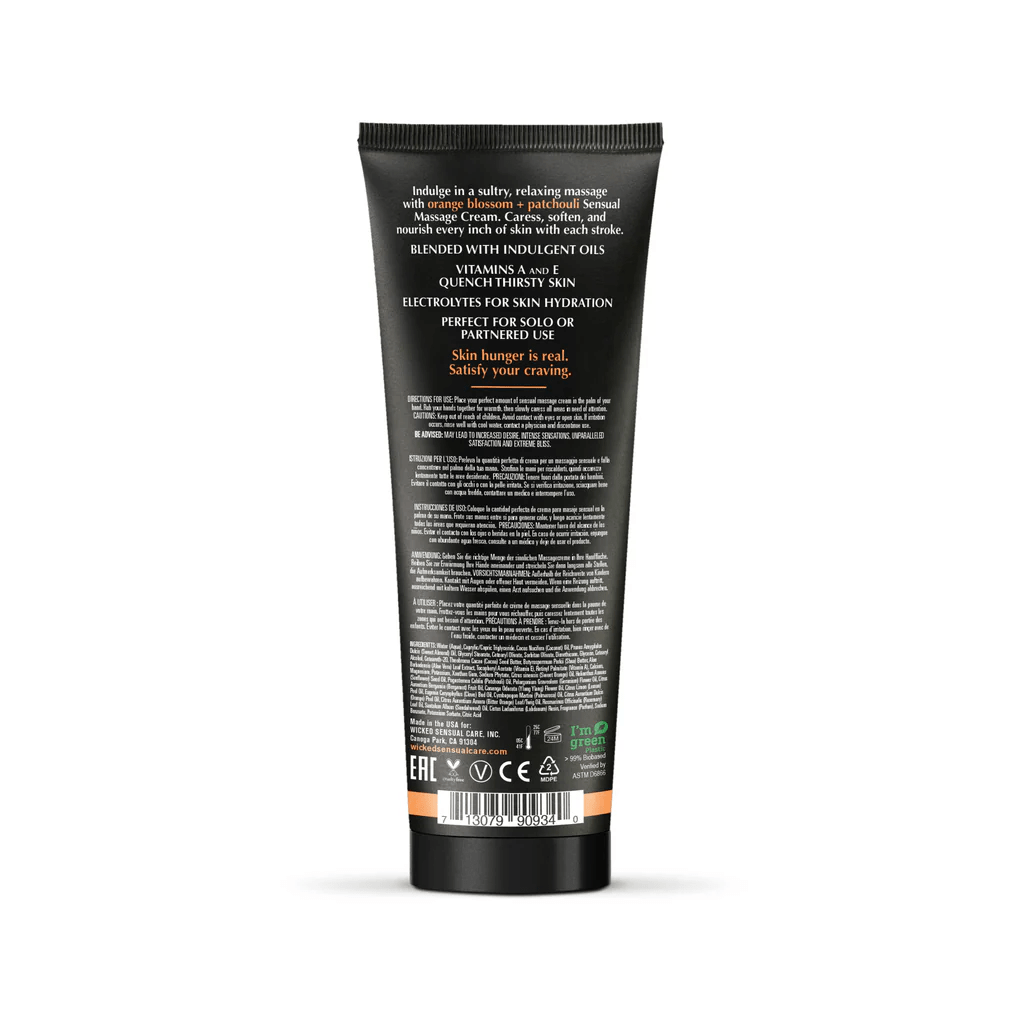 Wicked Lubes & Lotions Wicked Sensual Massage Cream Orange Blossom + Patchouli