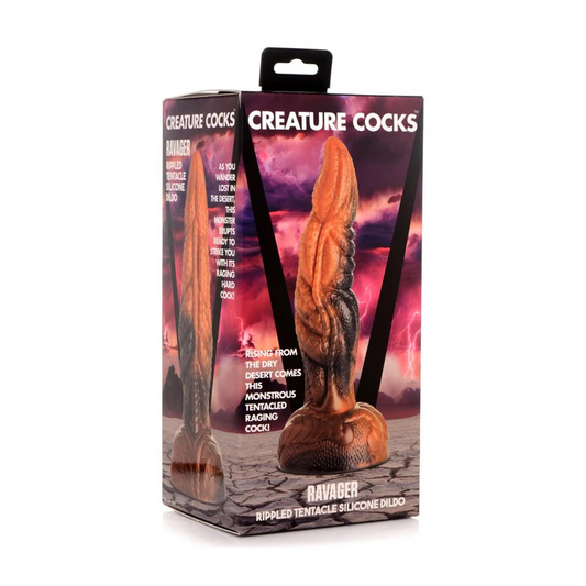 Creature Cocks Ravager Rippled Tentacle Silicone Dildo - XOXTOYS