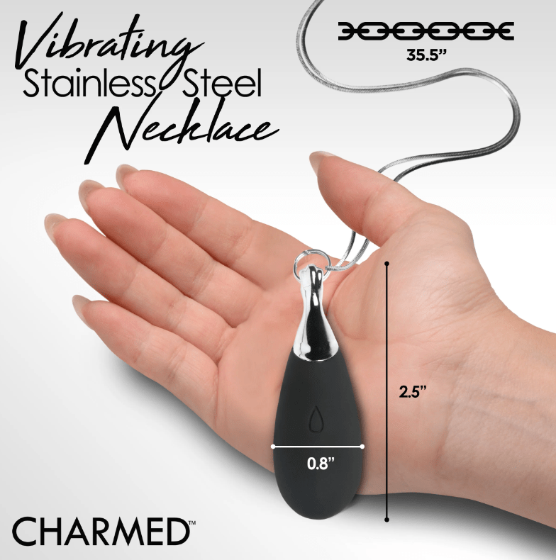 XR LLC 10X Vibrating Silicone TeardropNecklace