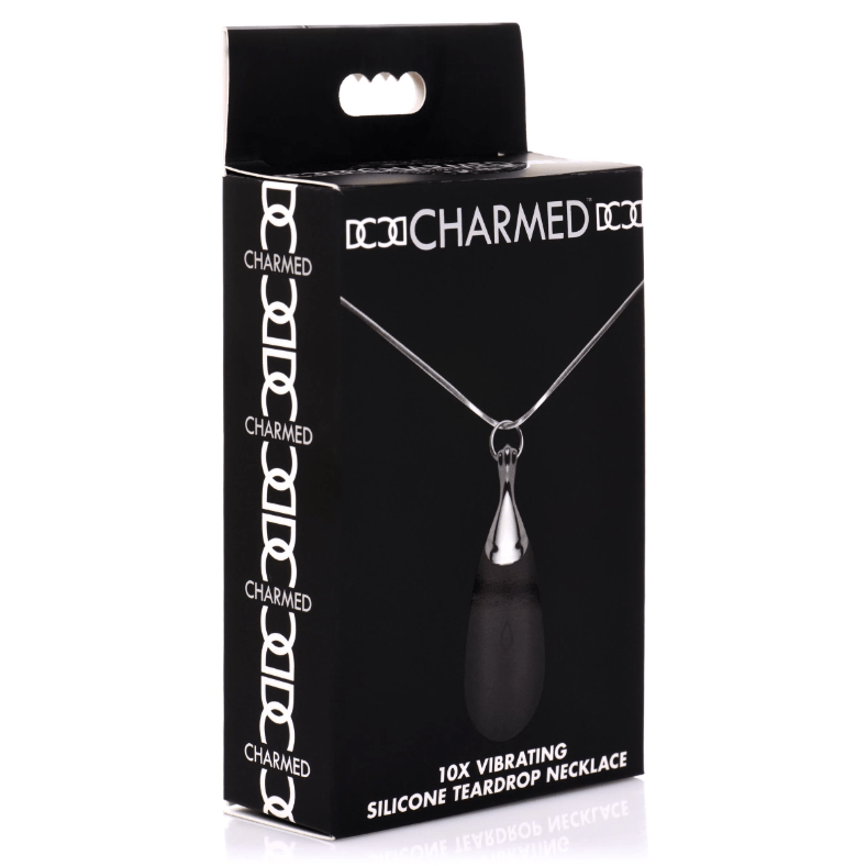 XR LLC 10X Vibrating Silicone TeardropNecklace