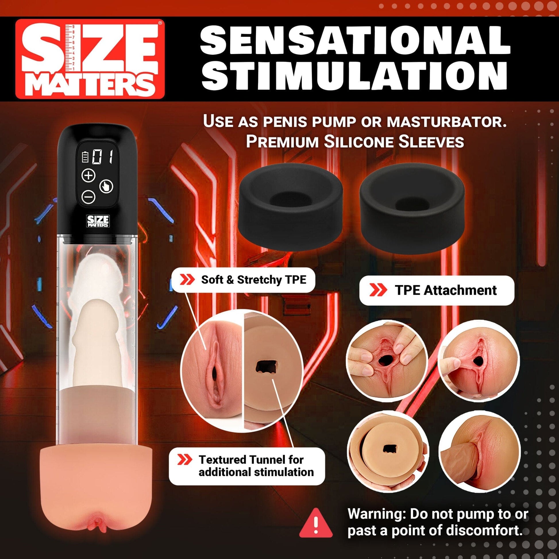 XR LLC 5X Sucking Penis Pump W/ Attachments