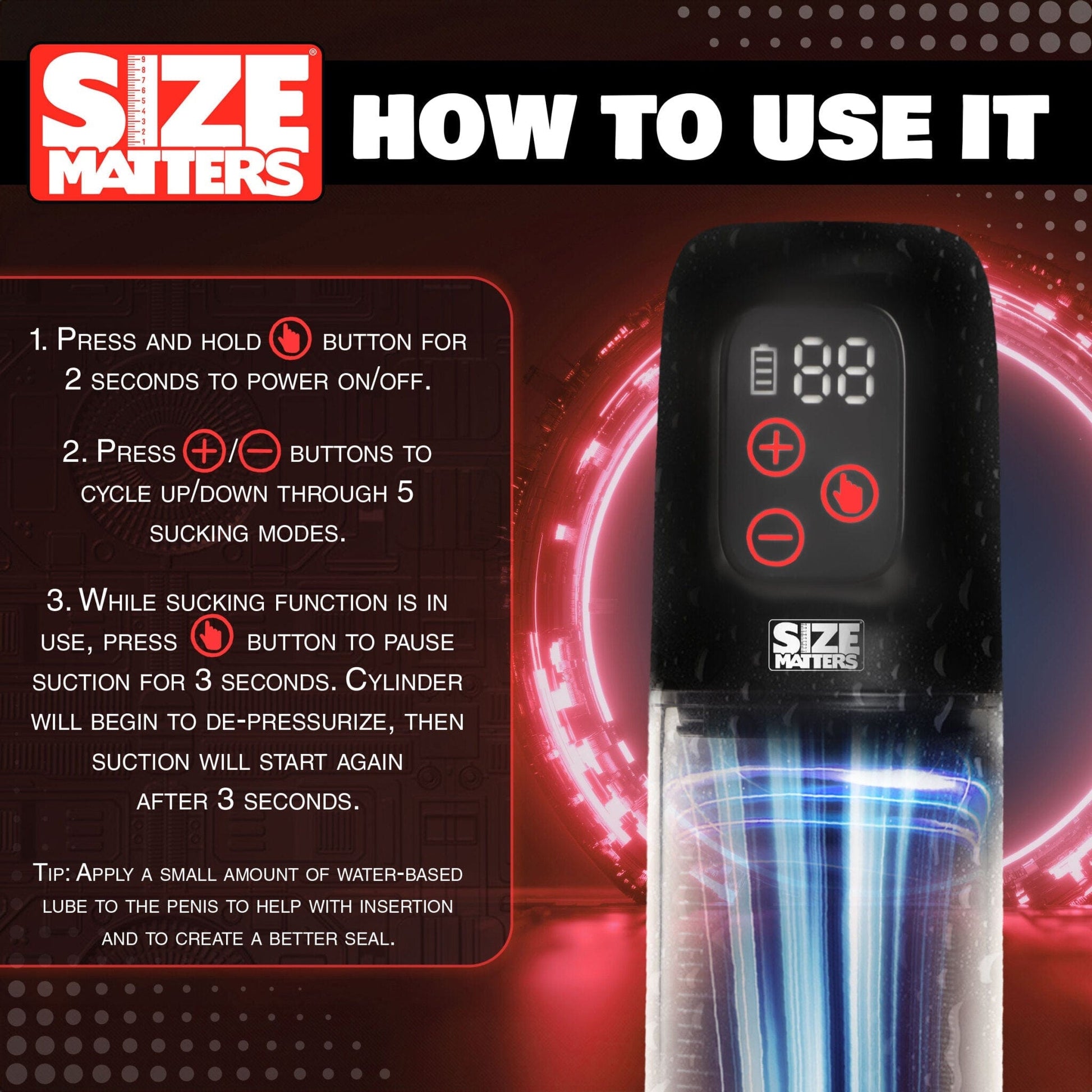 XR LLC 5X Sucking Penis Pump W/ Attachments