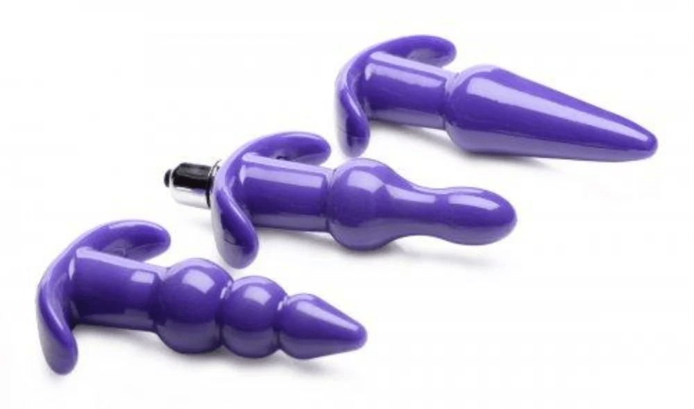 XR Brands Anal Toys XR Brands Frisky Thrill Trio Purple Anal Plug Set