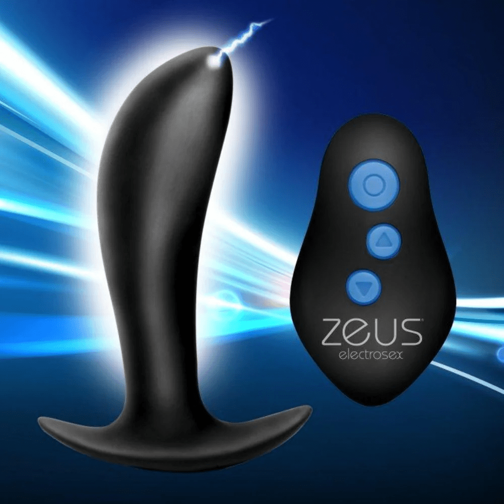 Zeus Prostate Massager Zeus Electrosex 64X Pro-Shocker Vibrating and E-Stim Prostate Plug
